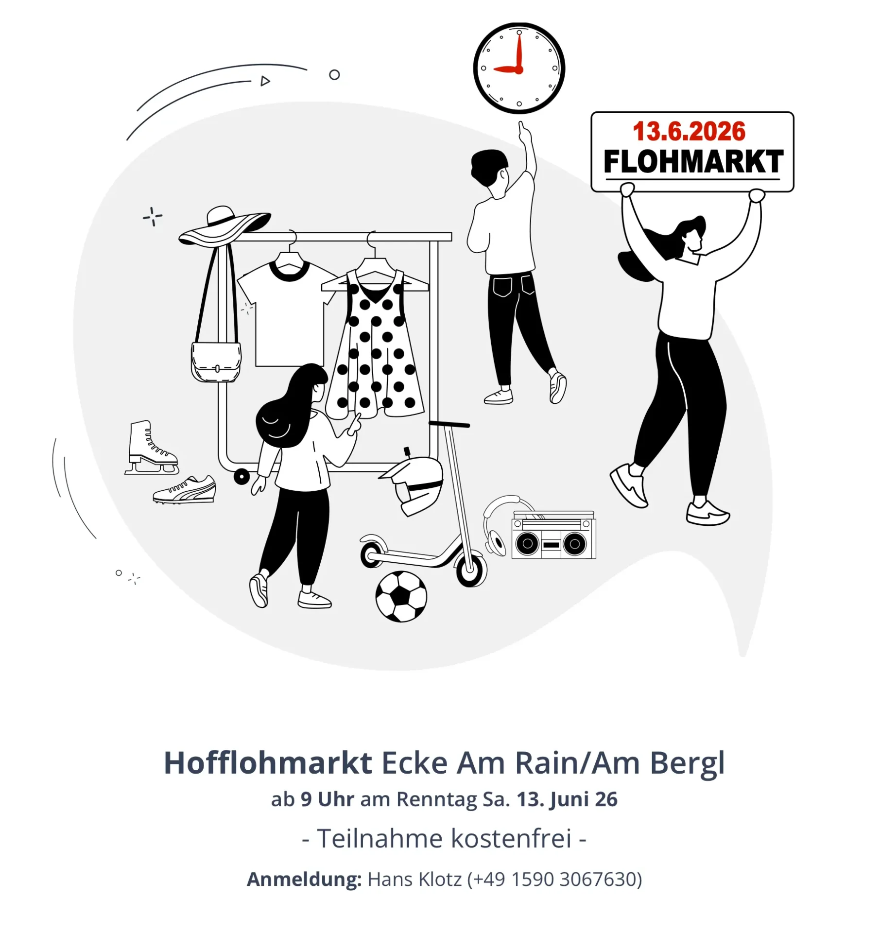 Bereits ab 09:00 Uhr lädt zudem ein Flohmarkt zum Stöbern und Entdecken ein.